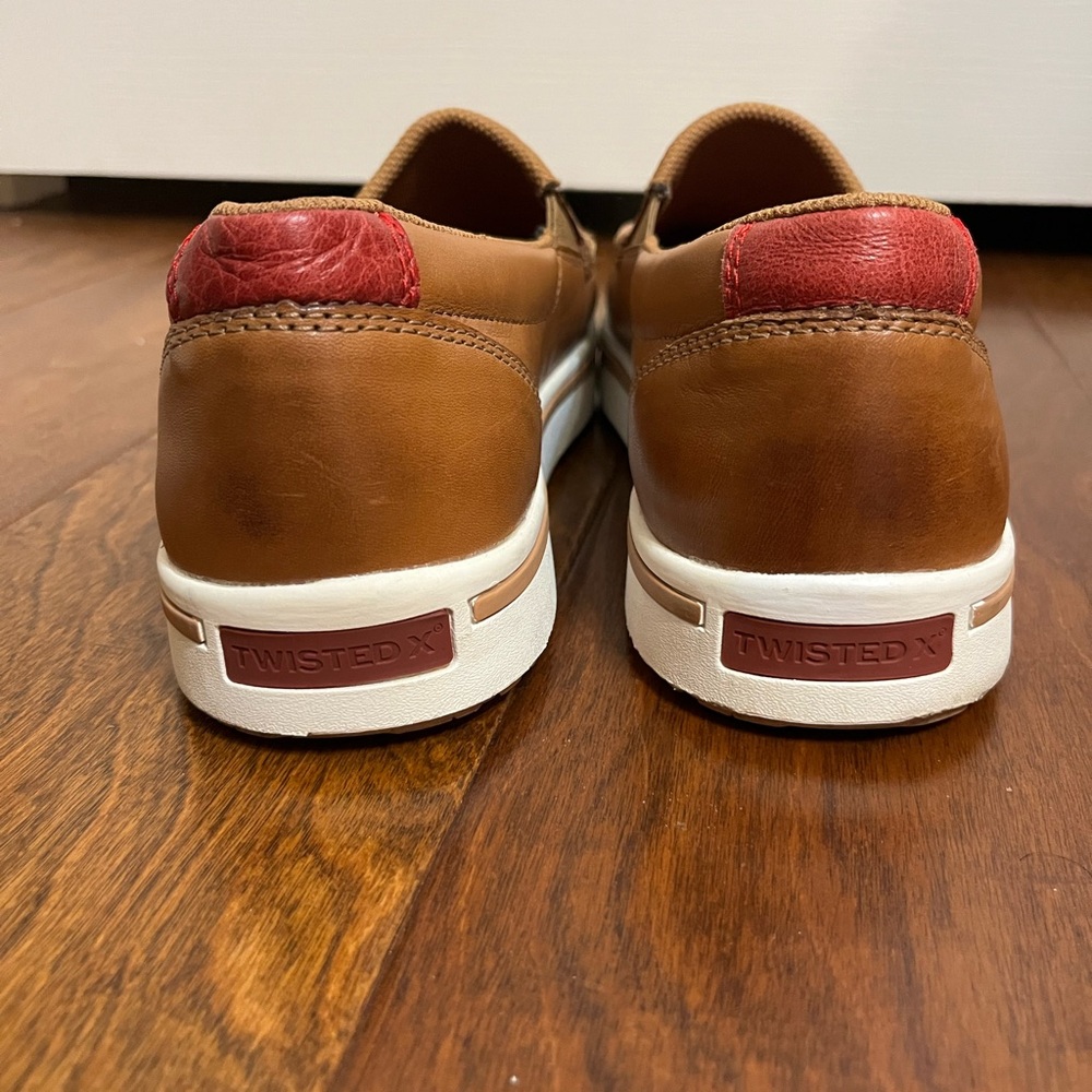 EUC Twisted X Men's Brown Leather Slip-Ons - Picture 3 of 9